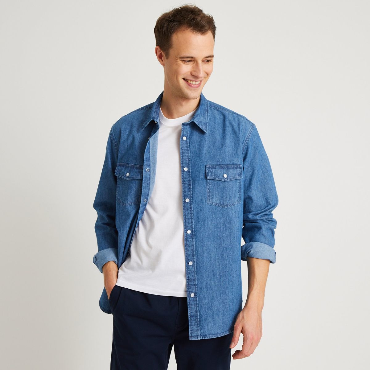 fohemr Chemise Fleurs Hommes Manches Longues imprimées Fleurs habillées boutonnées décontractées Motif